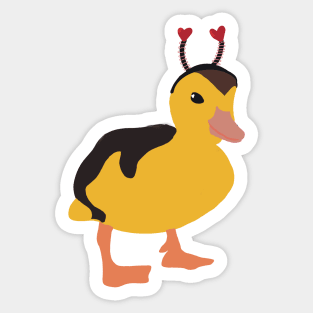 Heart duck Sticker